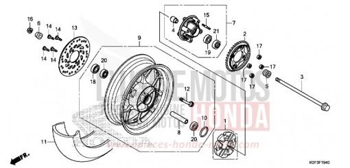 REAR WHEEL Z125MAK de 2019